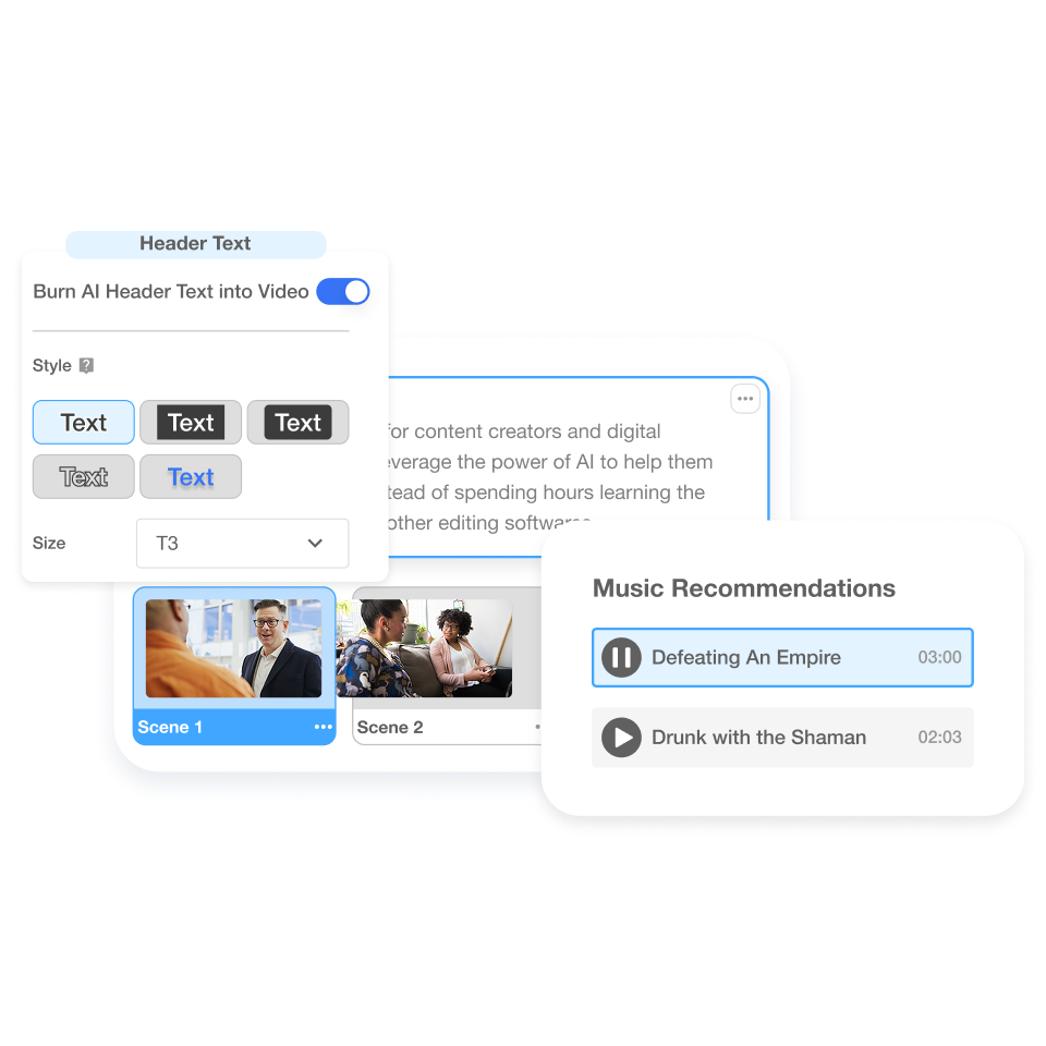 Use Visla’s Scene-Based Editor to trim, rearrange, and add overlays for a UGC product review video